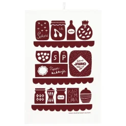 Kauniste Keittiössä tea towel, red