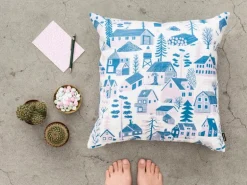 Kauniste Mökkilä cushion cover, blue