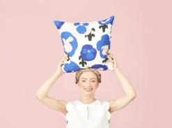 Kauniste Orvokki cushion cover, blue