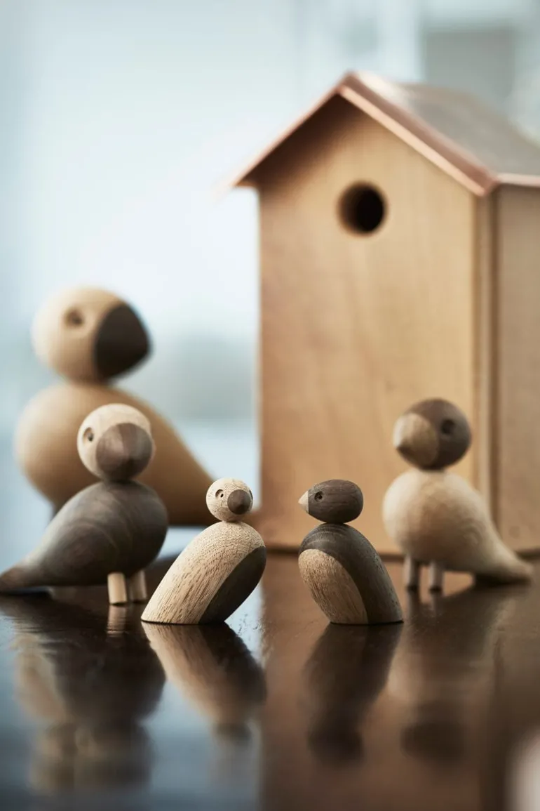 Kay Bojesen Denmark Lovebirds 2 pcs, oak - smoked oak