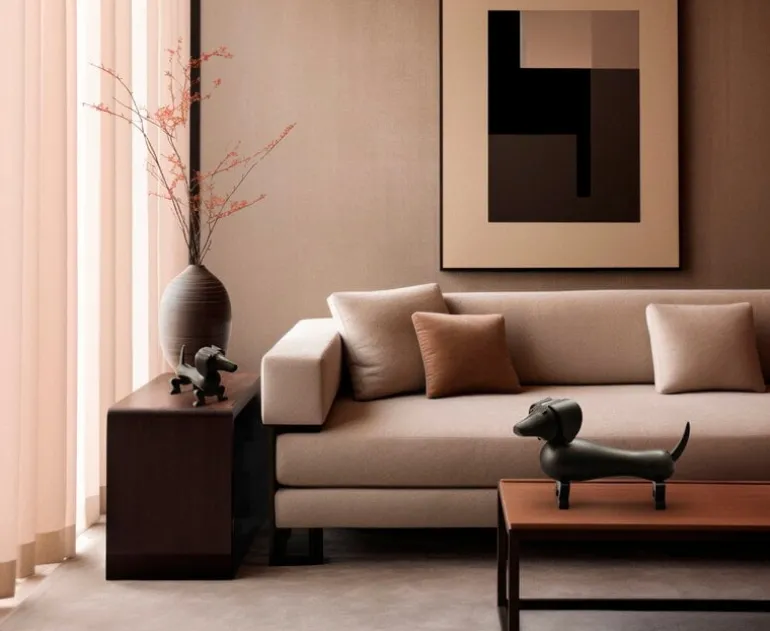 Kay Bojesen Denmark Wooden dog, medium, dark stained oak