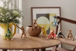 Kay Bojesen Denmark Wooden monkey, mini, vintage green