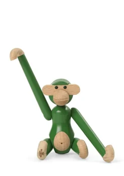 Kay Bojesen Denmark Wooden monkey, mini, vintage green