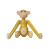 Kay Bojesen Denmark Wooden monkey, mini, vintage yellow