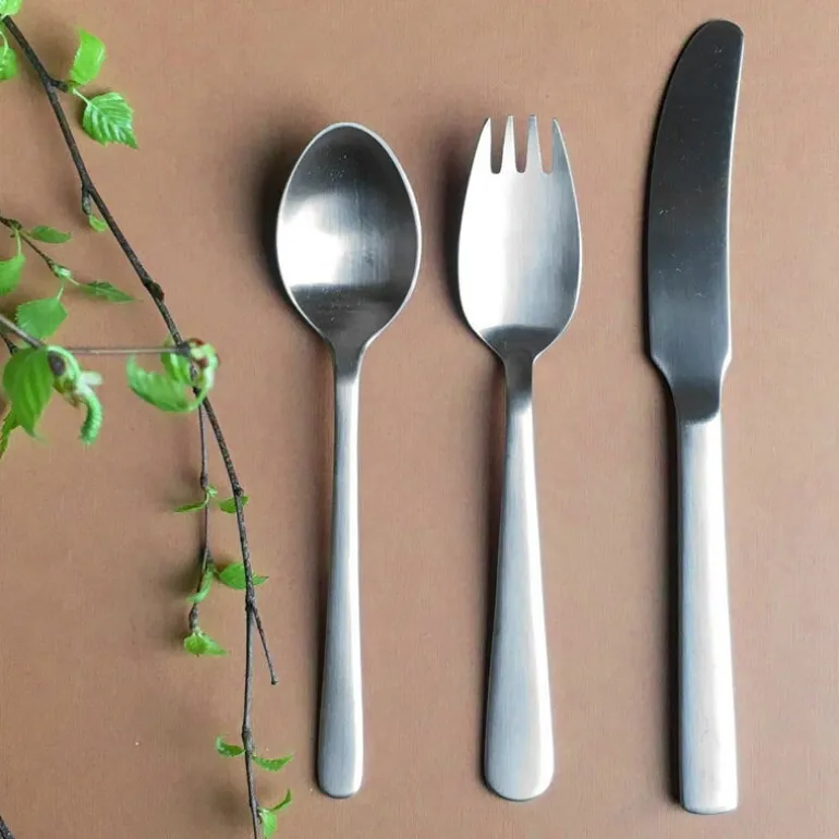 Kay Bojesen Grand Prix children's set, polished stainless steel