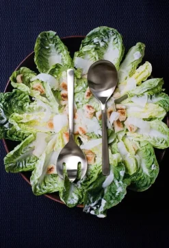 Kay Bojesen Grand Prix small salad set, polished stainless steel