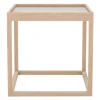 Klassik Studio Cube table, soaped oak - smoked glass