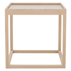 Klassik Studio Cube table, soaped oak - smoked glass
