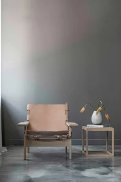 Klassik Studio Cube table, soaped oak - smoked glass