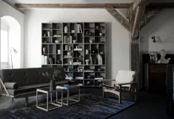 Klassik Studio Cube table, soaped oak - smoked glass