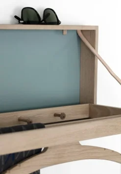 Klassik Studio The Hanger coat rack, soaped oak - grey blue