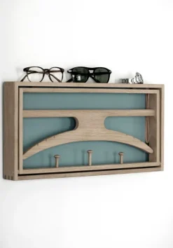 Klassik Studio The Hanger coat rack, soaped oak - grey blue