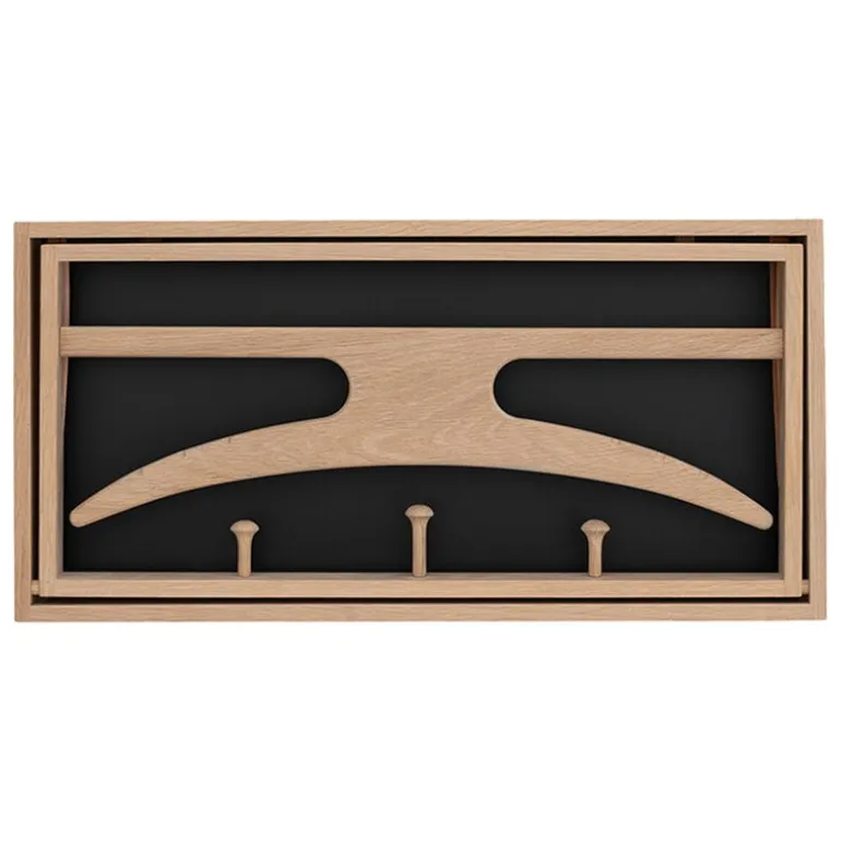 Klassik Studio The Hanger coat rack, soaped oak- matt black