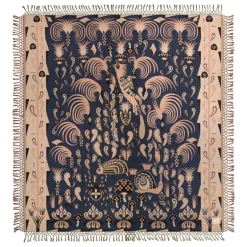 Klaus Haapaniemi & Co. Bird throw, 180 x 200 cm, cobalt blue