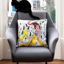 Klaus Haapaniemi & Co. Crane cushion cover, linen-cotton, grey