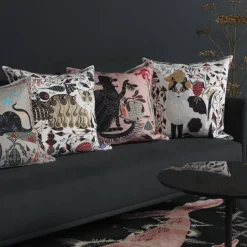 Klaus Haapaniemi & Co. Les Chats Monster cushion cover, linen