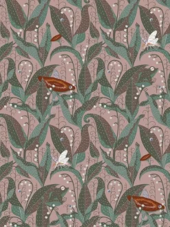 Klaus Haapaniemi & Co. Lily of the Valley wallpaper, uncoated, mauve