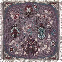 Klaus Haapaniemi & Co. Spider shawl, 120 x 120 cm, purple