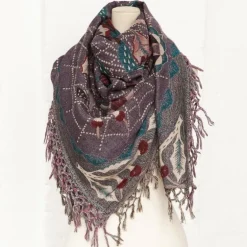 Klaus Haapaniemi & Co. Spider shawl, 120 x 120 cm, purple