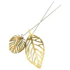 Klong Brass Leaves Wood ornamental plant support, 2 pcs
