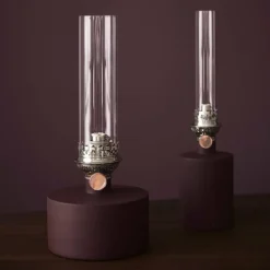 Klong Patina oil lamp, small, dark red