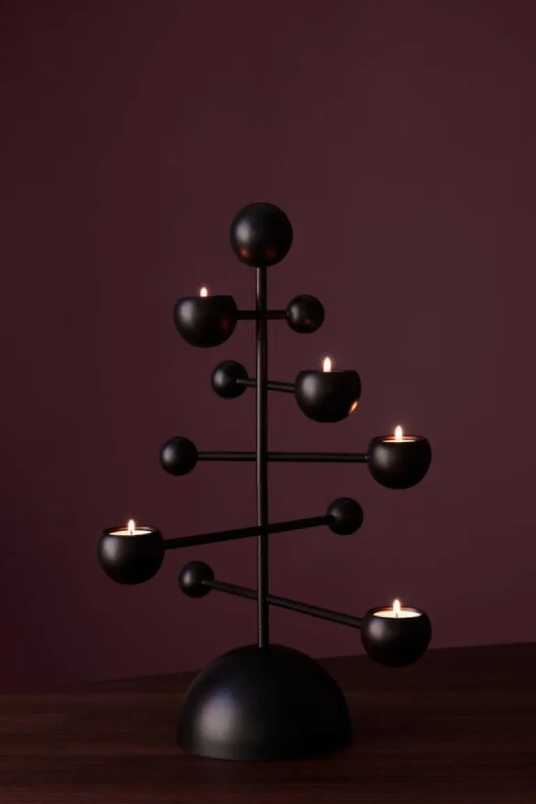 Klong Teluria candleholder, black