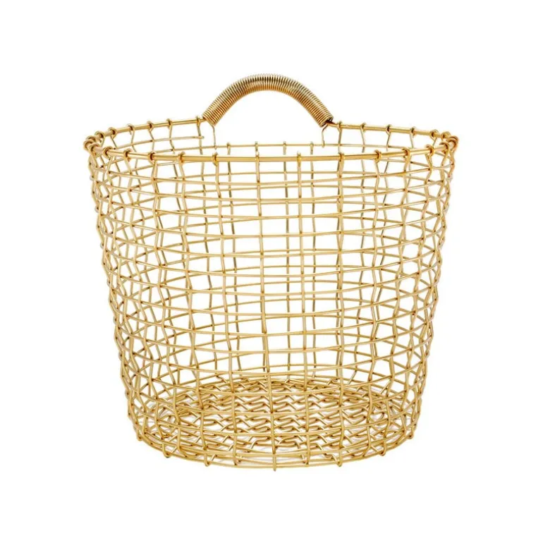 Korbo Bin 16 wire basket, brass