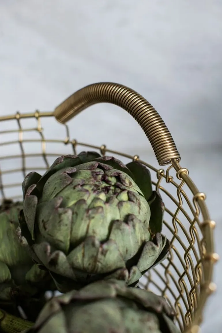 Korbo Bin 16 wire basket, brass