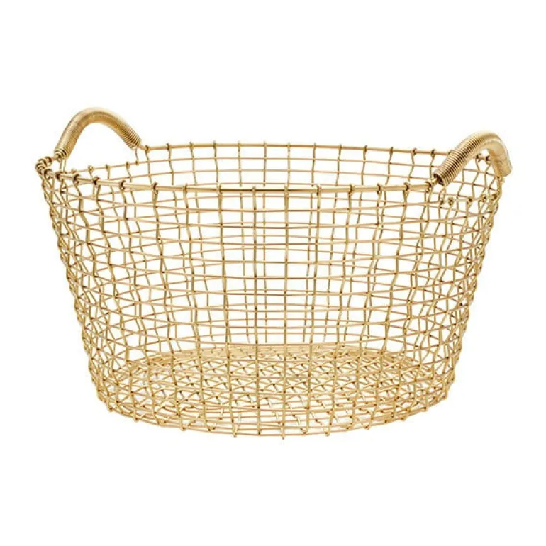 Korbo Classic 35 wire basket, brass