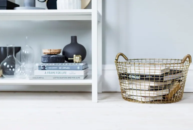 Korbo Classic 35 wire basket, brass