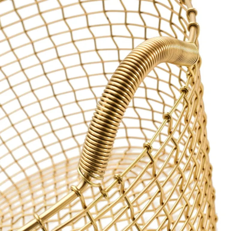 Korbo Classic 35 wire basket, brass