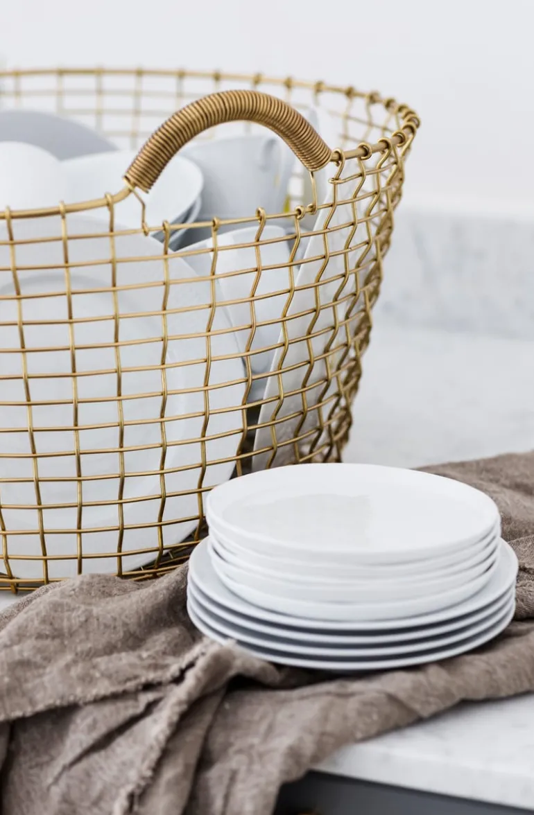 Korbo Classic 35 wire basket, brass