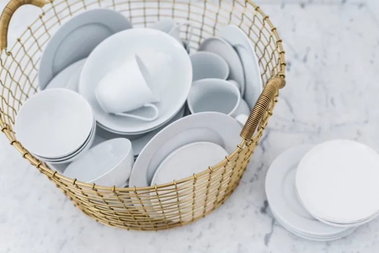 Korbo Classic 35 wire basket, brass