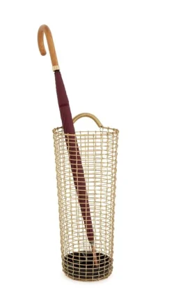 Korbo Umbrella Bin, brass