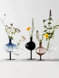 Kosta Boda Bod bottle, 230 mm, burgundy - cork