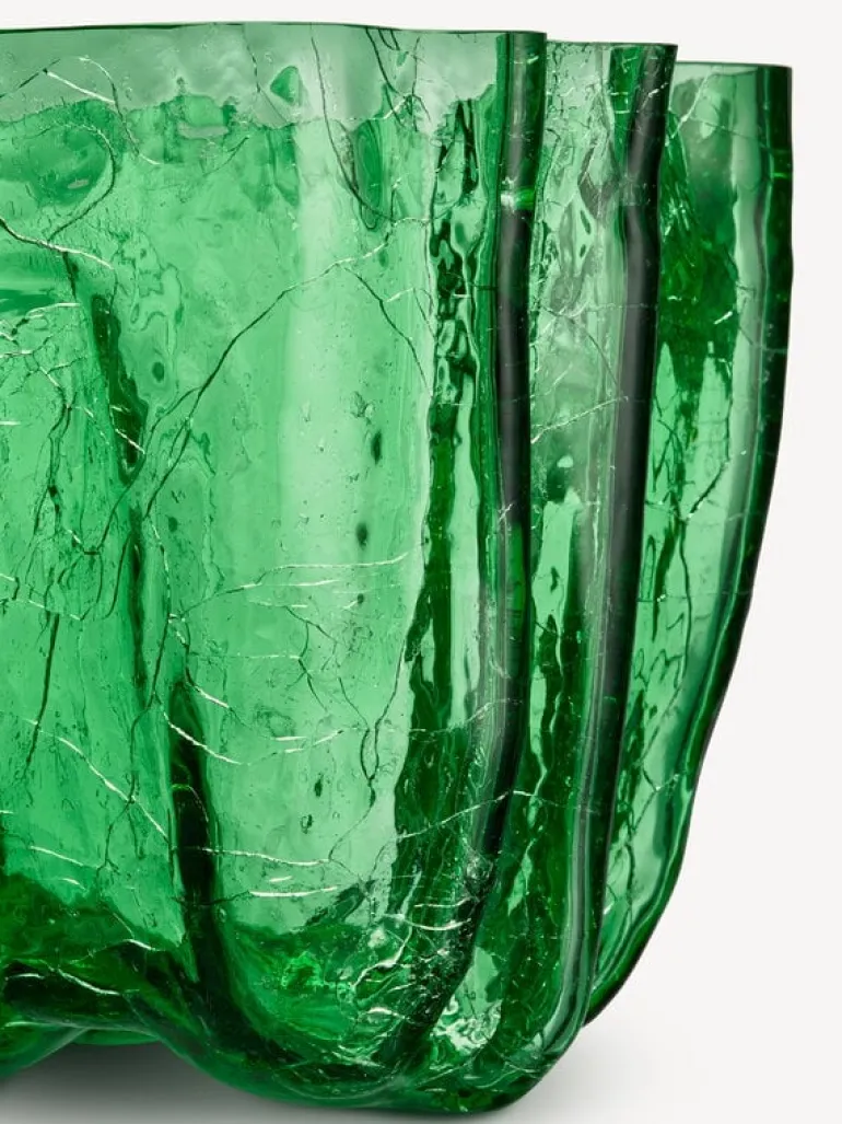 Kosta Boda Crackle vase, 175 mm, green