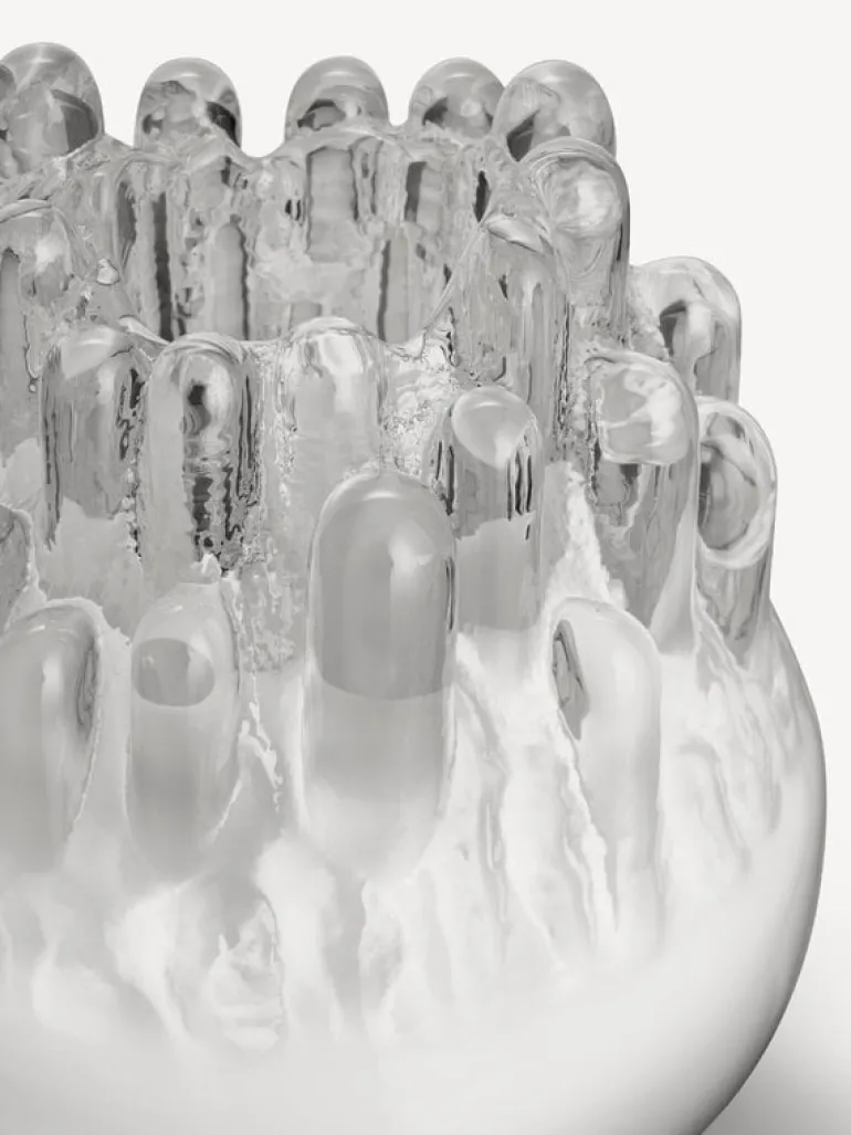 Kosta Boda Polar votive candle holder, 190 mm, white