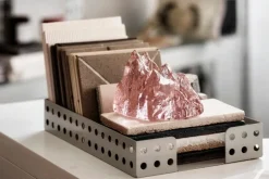 Kosta Boda The Rock votive, 91 mm, pink