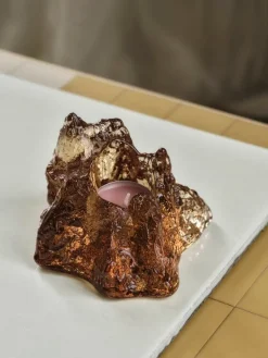 Kosta Boda The Rock votive, 91 mm, bronze