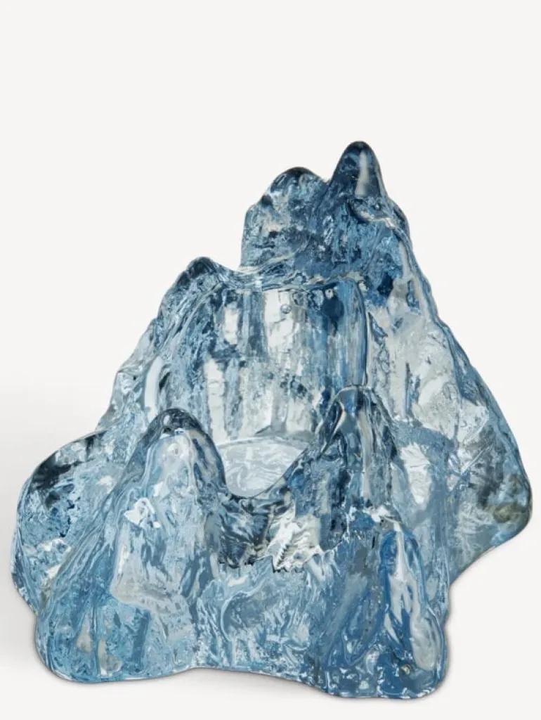 Kosta Boda The Rock votive, 91 mm, ice blue