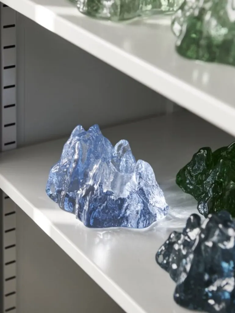 Kosta Boda The Rock votive, 91 mm, ice blue