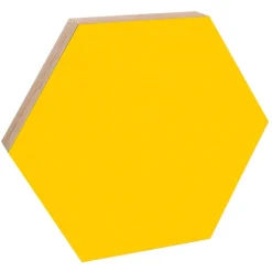 Kotonadesign Noteboard hexagon, 41,5 cm, yellow