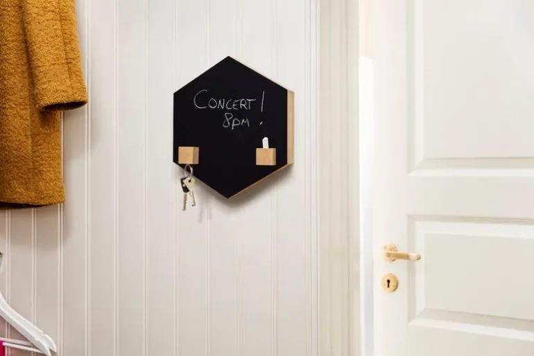 Kotonadesign Noteboard hexagon, 26 cm, black