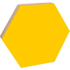 Kotonadesign Noteboard hexagon, 52,5 cm, yellow