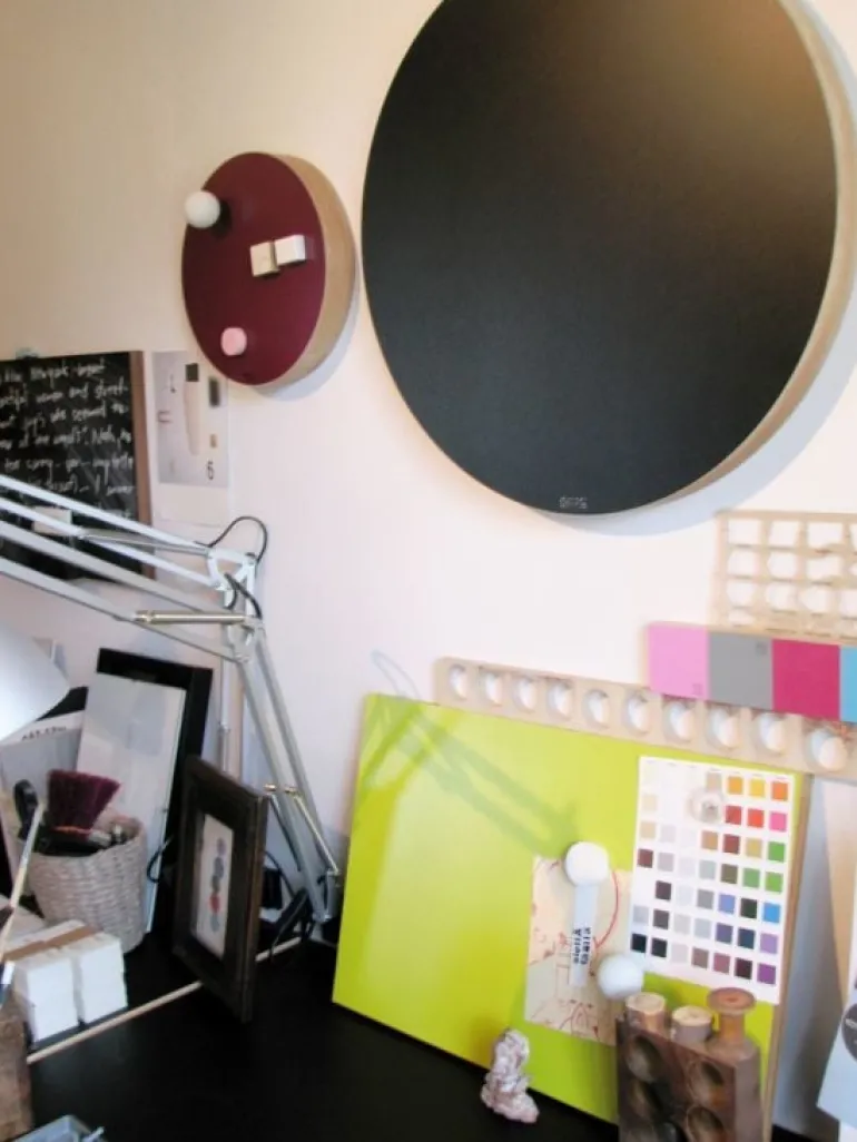 Kotonadesign Noteboard round, 50 cm, black