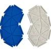 Kvadrat Clouds fabric tiles, 8 pcs, grey - ultramarine