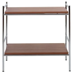 Labofa Heritage bar trolley 95.2 with gliders, chrome - walnut