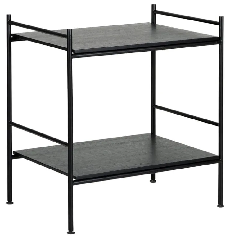 Labofa Heritage bar trolley 95.2 with gliders, black - black oak