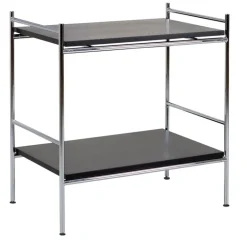 Labofa Heritage bar trolley 95.2 with gliders, chrome - black oak