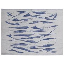 Lapuan Kankurit Aallokko sauna cover, 46 x 150 cm, linen - blue